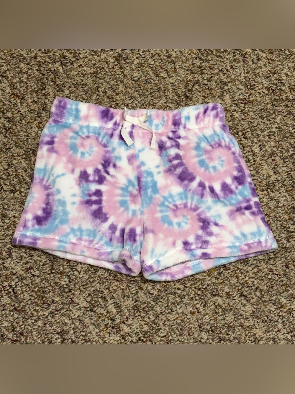 BCBGirls girls size medium 10/12 shorts Tie-Dye Plush Shorts pajama shorts